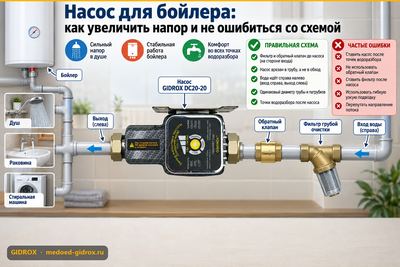 Насос для бойлера: как увеличить напор и не ошибиться со схемой
