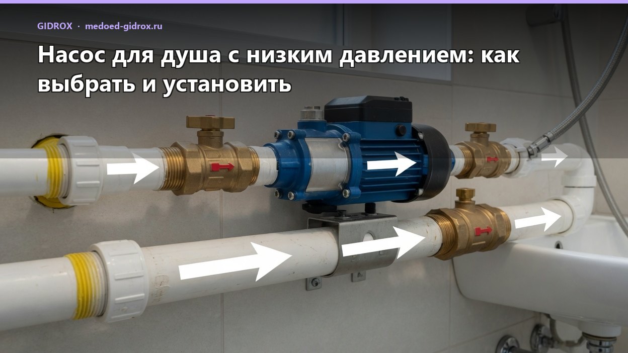 Насос для душа с низким давлением: как выбрать и установить