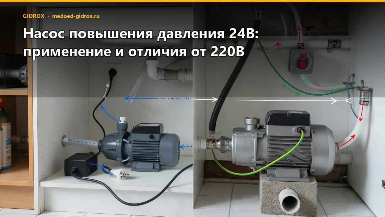 Насос повышения давления 24В: применение и отличия от 220В