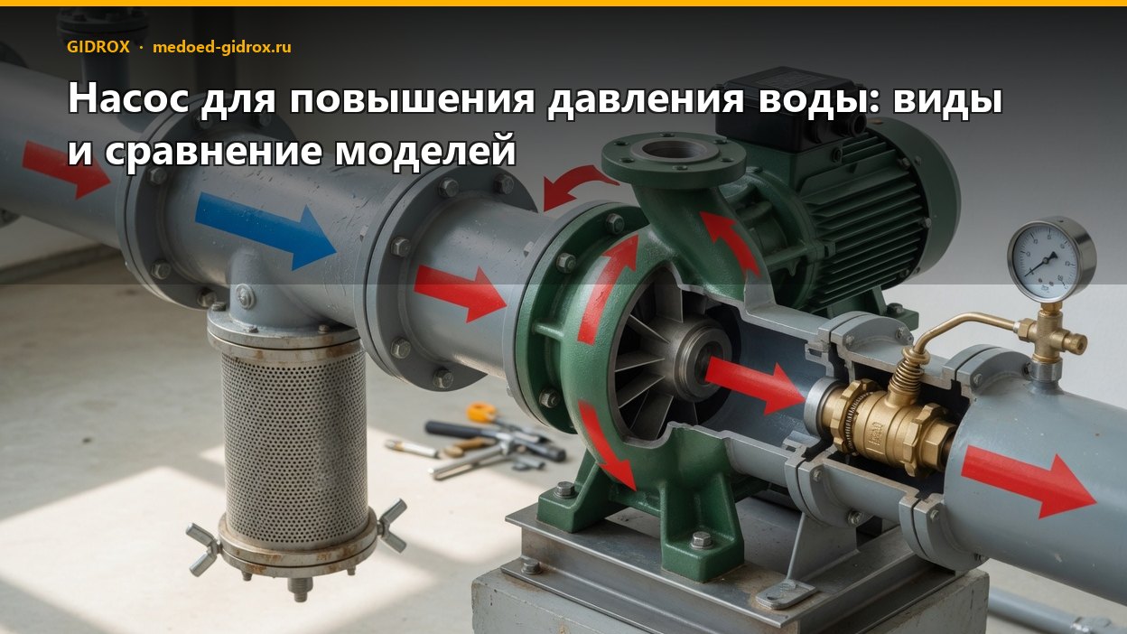 Насос для повышения давления воды: виды и сравнение моделей