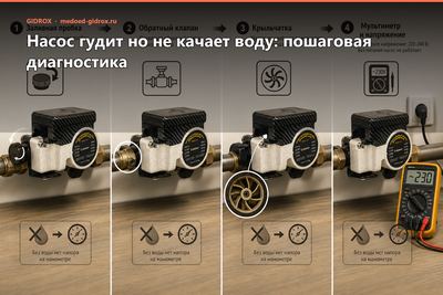 Насос гудит но не качает воду: пошаговая диагностика
