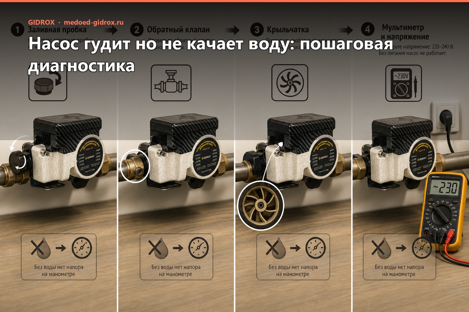 Насос гудит но не качает воду: пошаговая диагностика