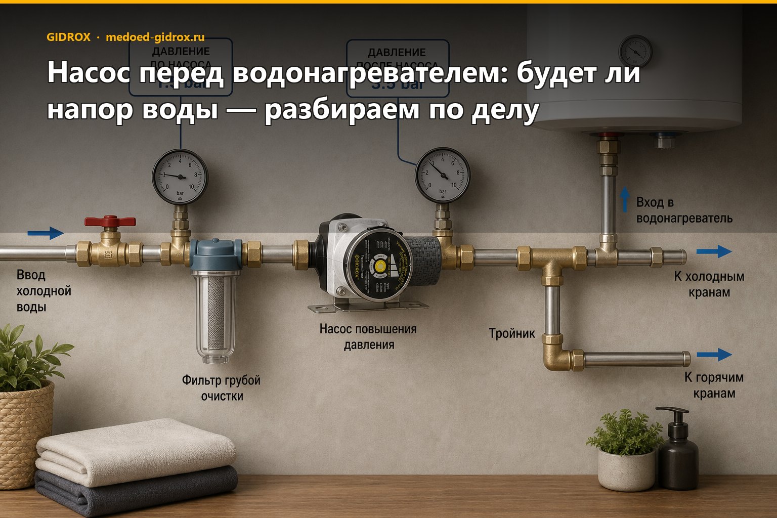 Насос перед водонагревателем: будет ли напор воды — разбираем по делу