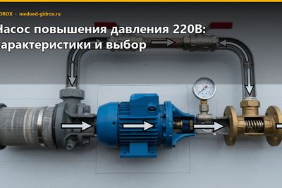 Насос повышения давления 220В: характеристики и выбор