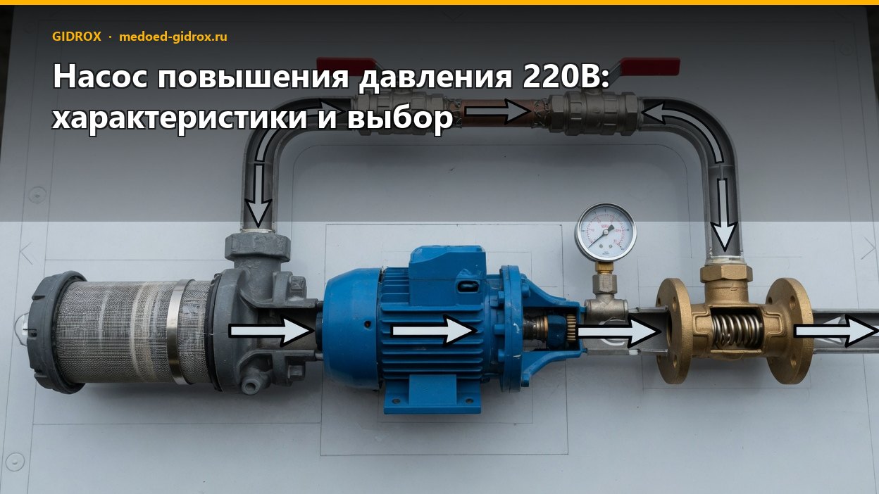 Насос повышения давления 220В: характеристики и выбор