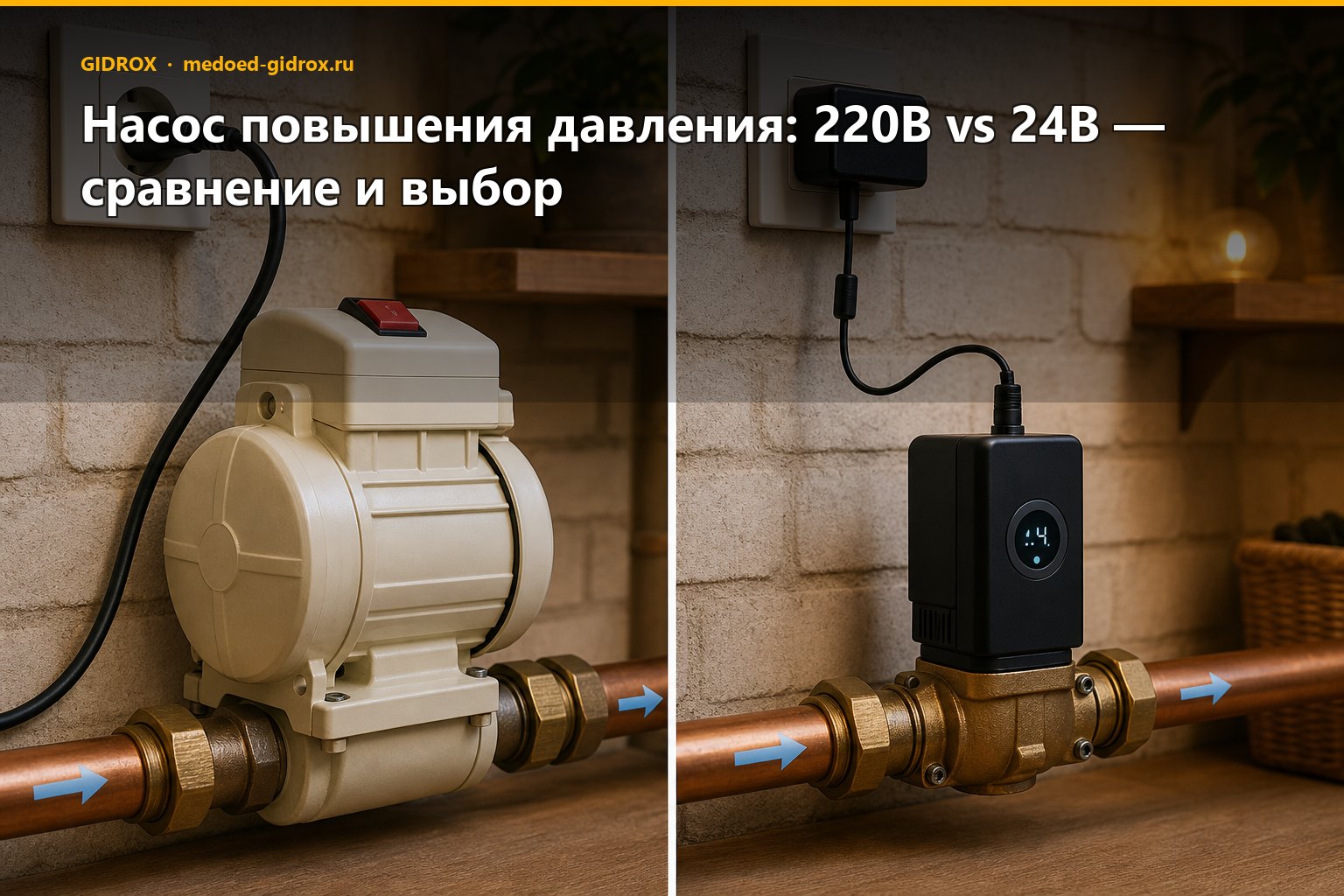 Насос повышения давления: 220В vs 24В — сравнение и выбор