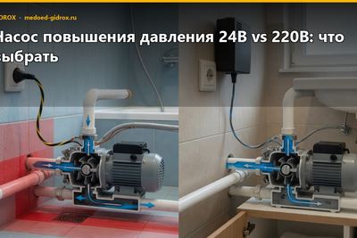 Насос повышения давления 24В vs 220В: что выбрать
