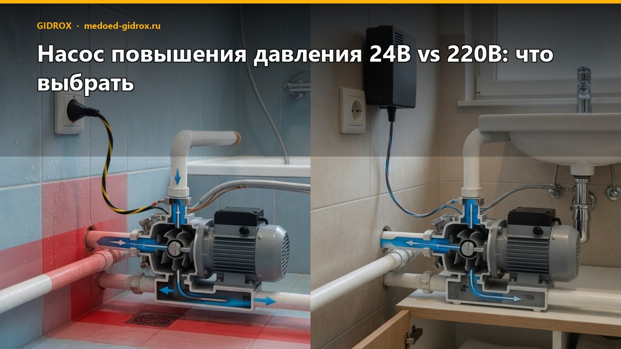 Насос повышения давления 24В vs 220В: что выбрать