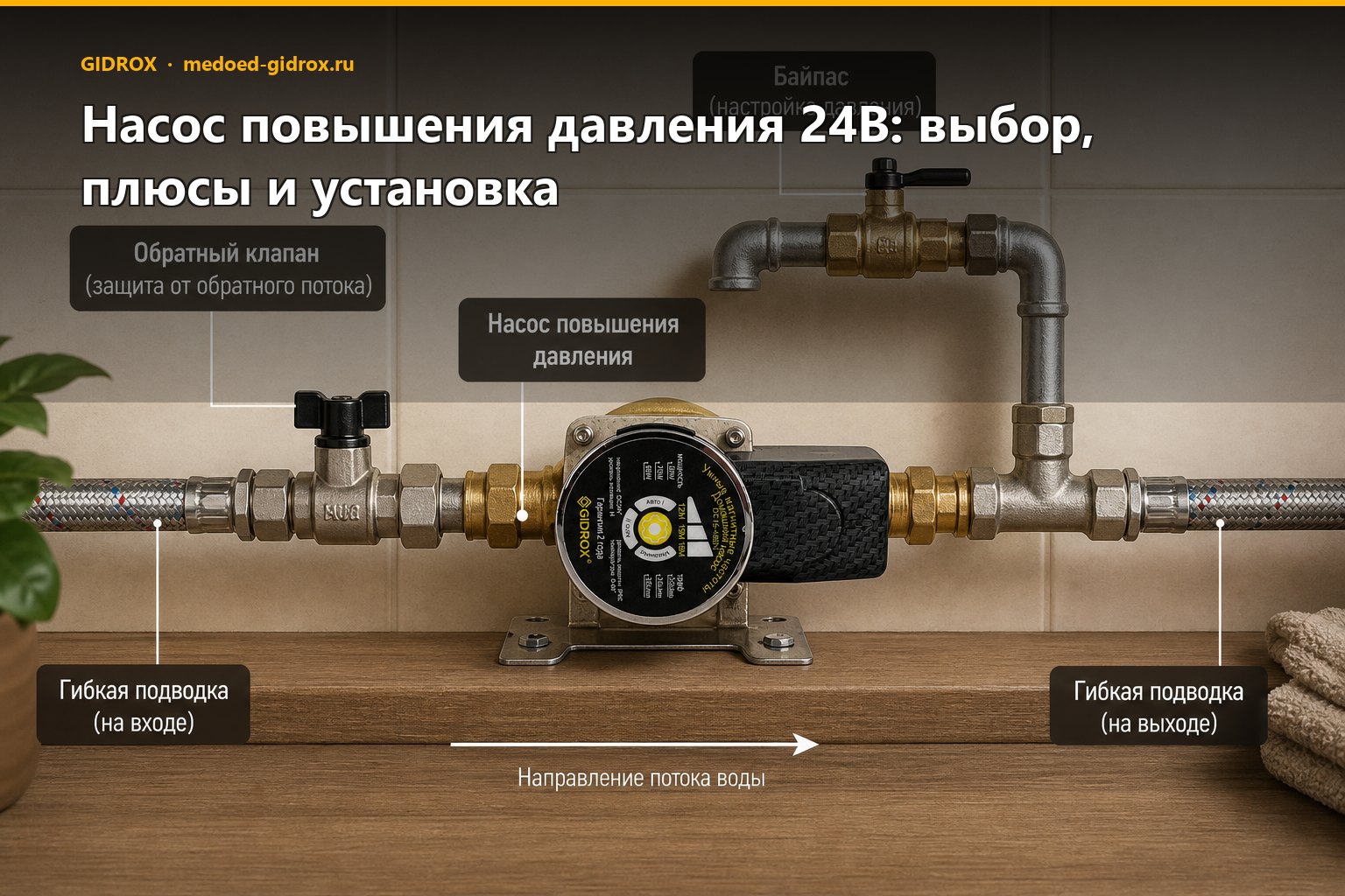 Насос повышения давления 24В: выбор, плюсы и установка