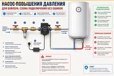 Насос повышения давления для бойлера: схема подключения без ошибок