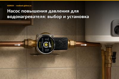 Насос повышения давления для водонагревателя: выбор и установка