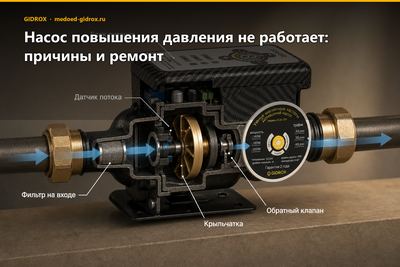 Насос повышения давления не работает: причины и ремонт