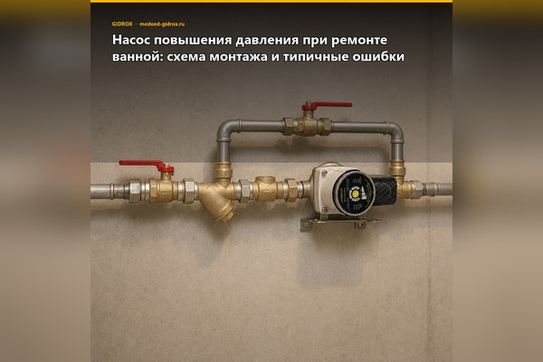Насос повышения давления при ремонте ванной: схема монтажа и типичные ошибки