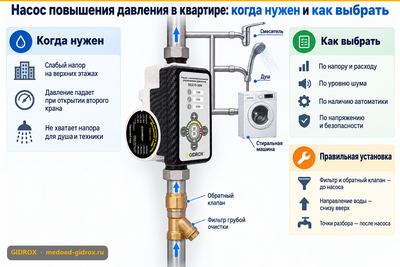 Насос повышения давления в квартире: когда нужен и как выбрать