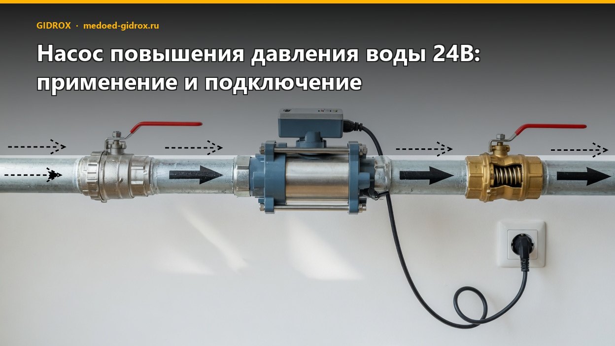 Насос повышения давления воды 24В: применение и подключение