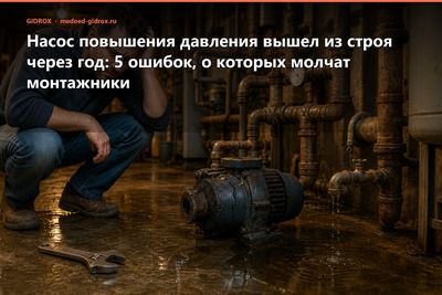 Насос повышения давления вышел из строя через год: 5 ошибок, о которых молчат монтажники