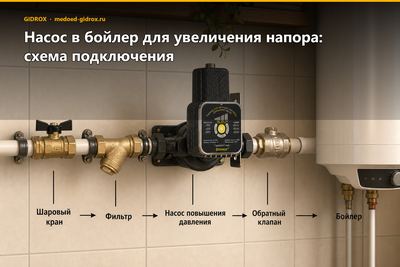 Насос в бойлер для увеличения напора: схема подключения