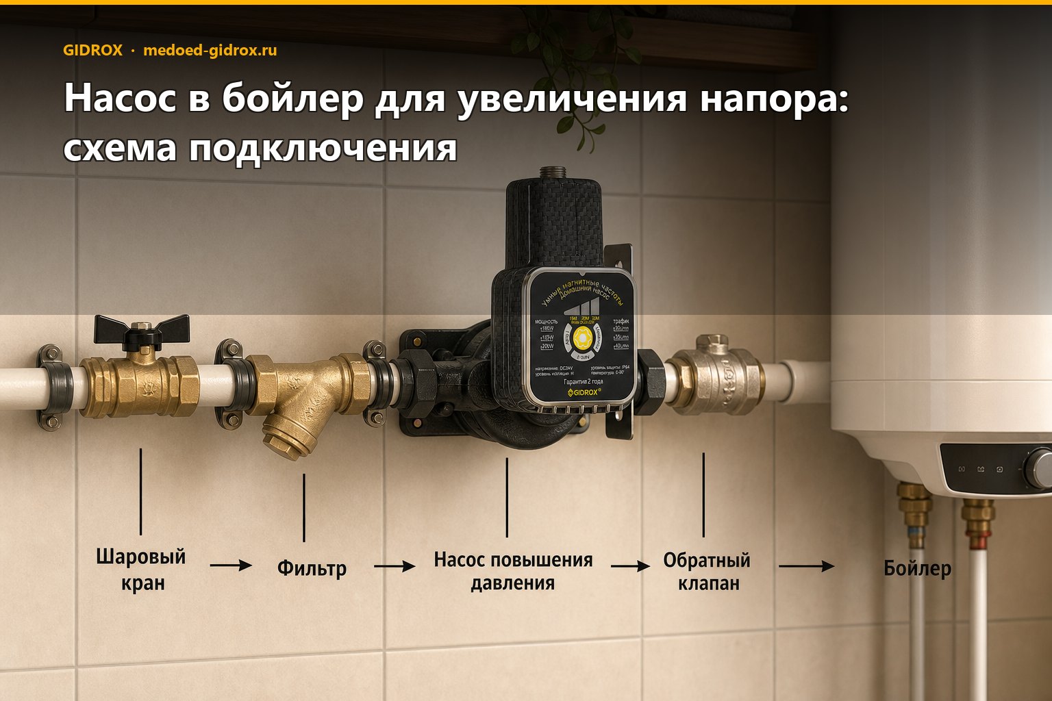 Насос в бойлер для увеличения напора: схема подключения