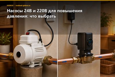 Насосы 24В и 220В для повышения давления: что выбрать
