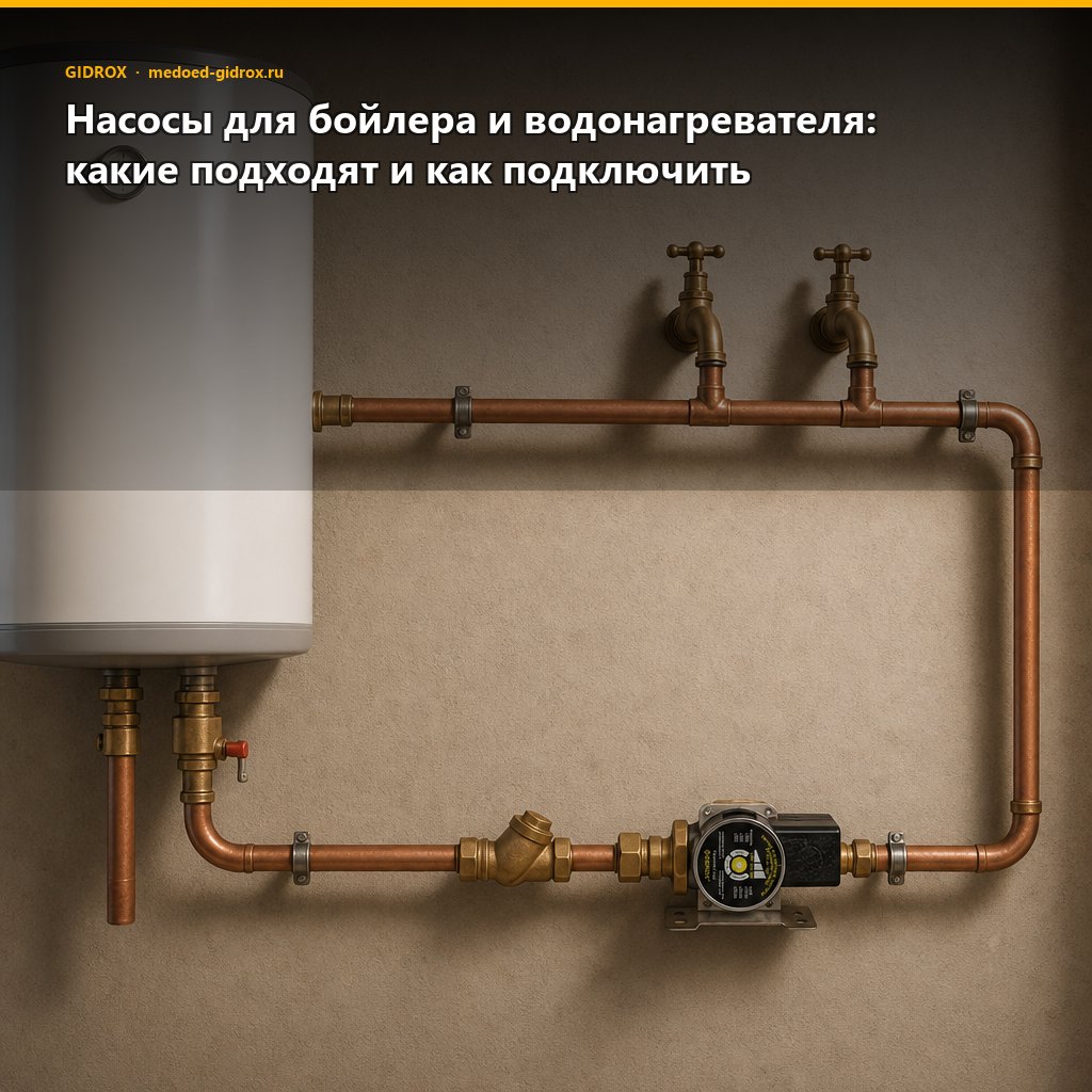 Насосы для бойлера и водонагревателя: какие подходят и как подключить