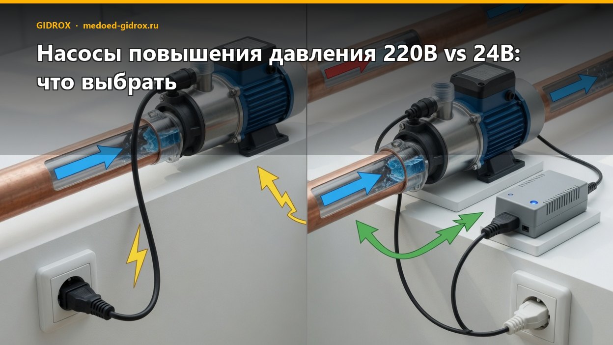 Насосы повышения давления 220В vs 24В: что выбрать