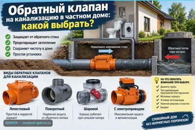 Обратный клапан на канализацию в частном доме: какой выбрать