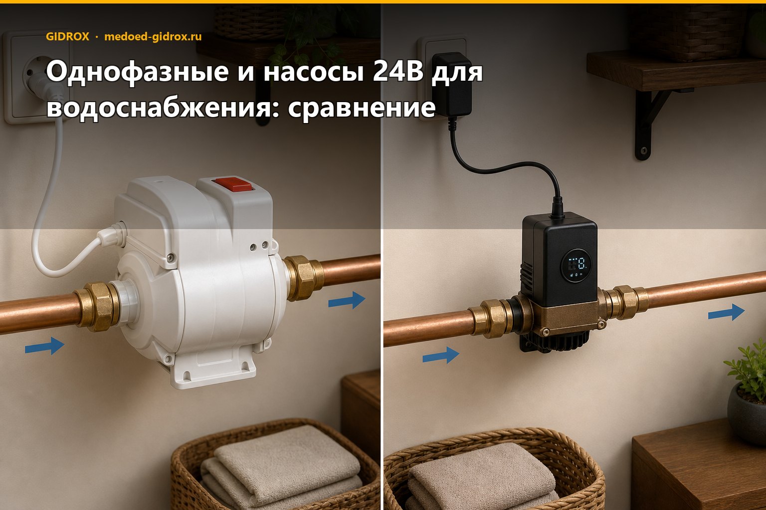 Однофазные и насосы 24В для водоснабжения: сравнение