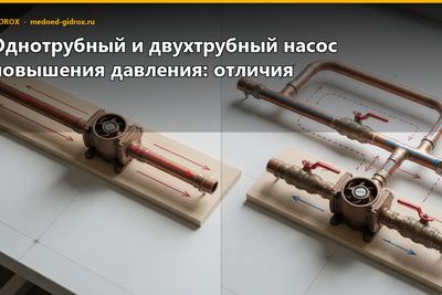 Однотрубный и двухтрубный насос повышения давления: отличия
