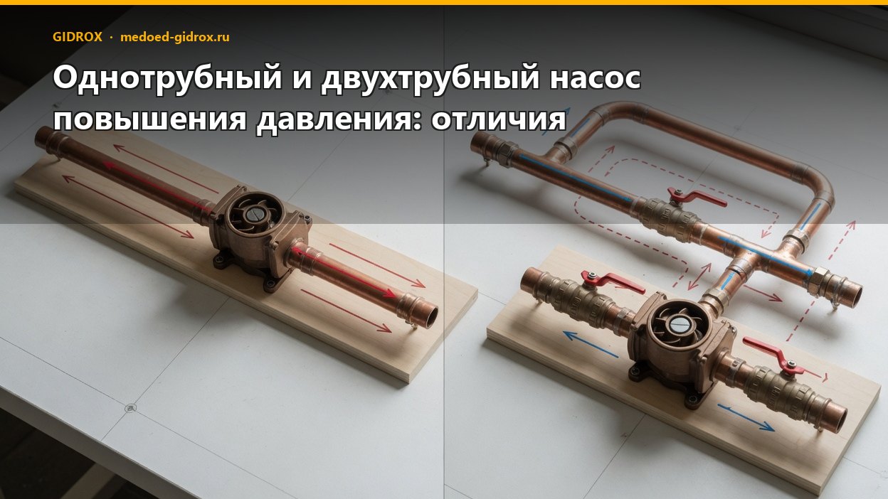 Однотрубный и двухтрубный насос повышения давления: отличия