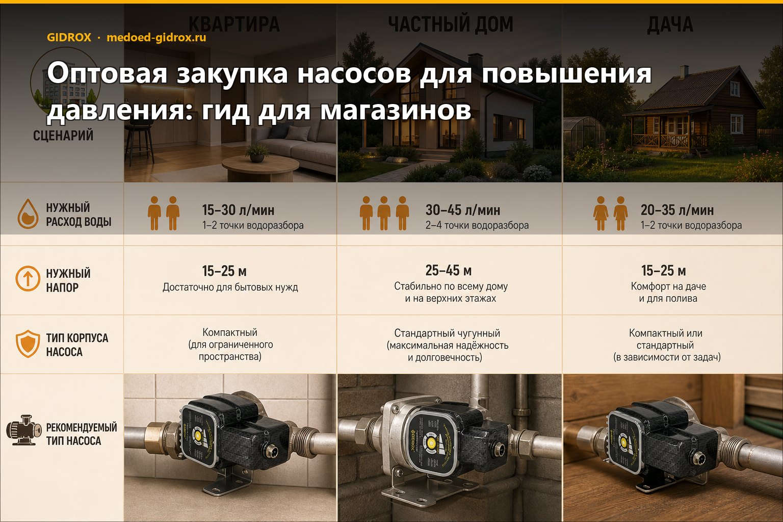 Оптовая закупка насосов для повышения давления: гид для магазинов