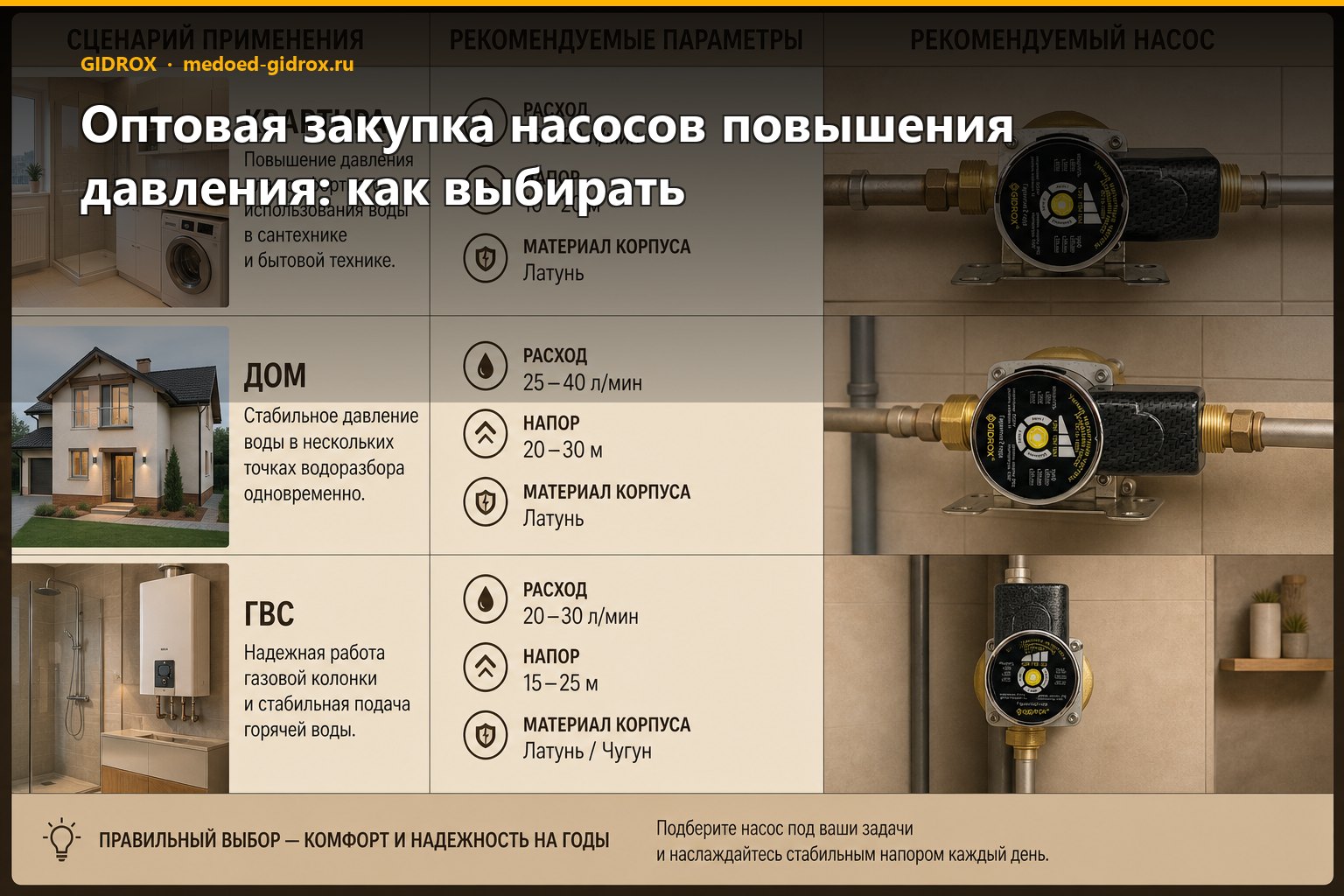 Оптовая закупка насосов повышения давления: как выбирать