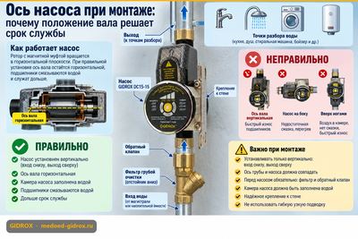 Ось насоса при монтаже: почему положение вала решает срок службы
