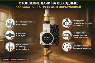 Отопление дачи на выходные: как быстро прогреть дом циркуляцией