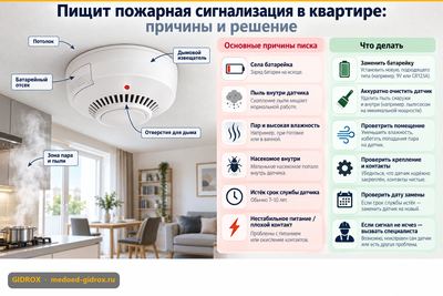 Пищит пожарная сигнализация в квартире: причины и решение