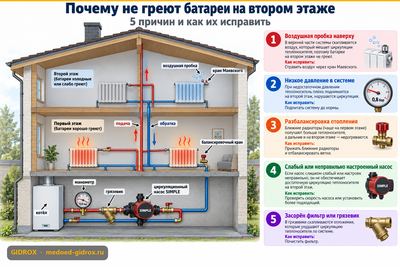 Почему не греют батареи на втором этаже: 5 причин и как их исправить