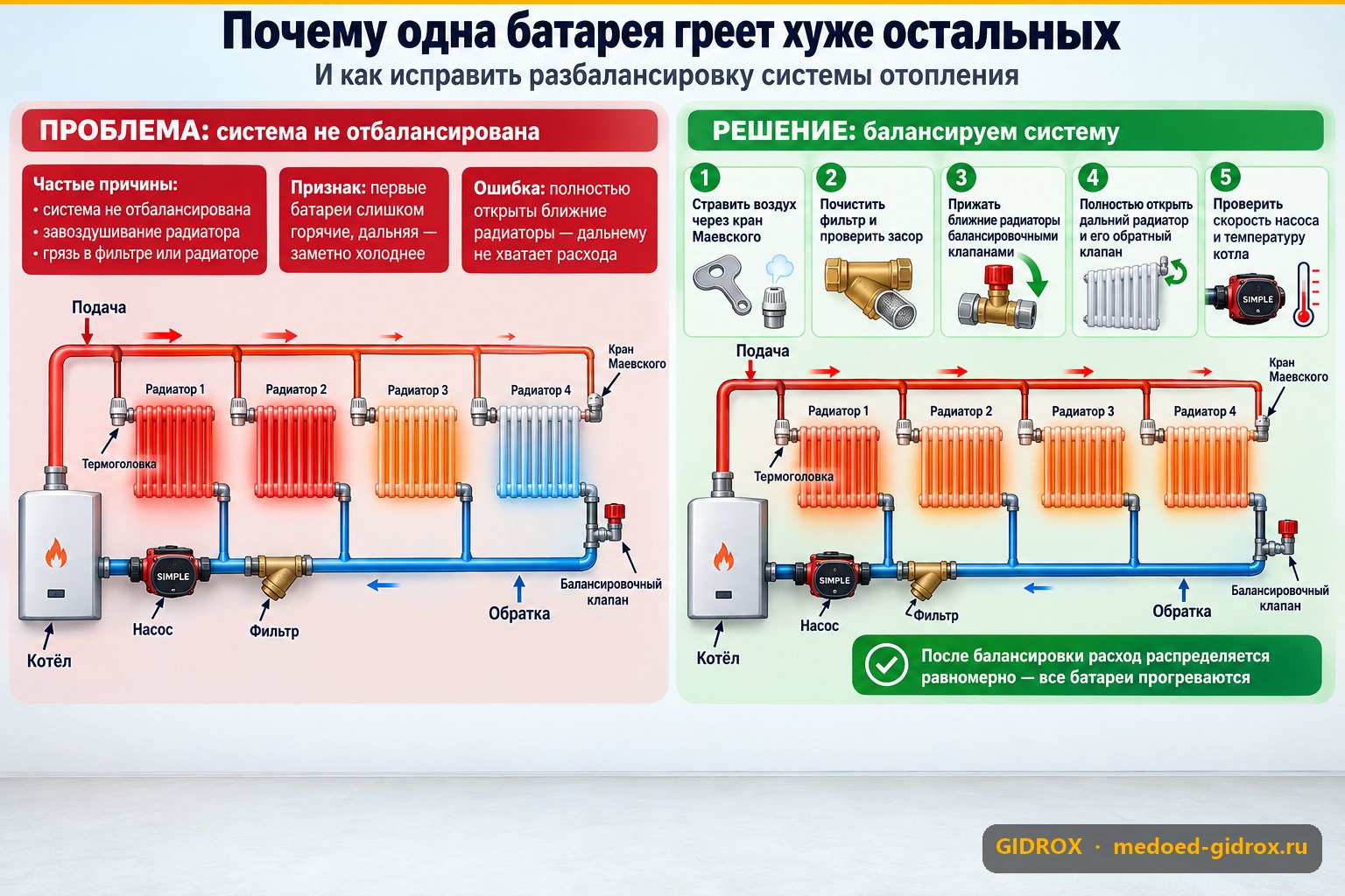 Почему одна батарея греет хуже остальных и как исправить разбалансировку