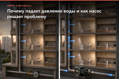 Почему падает давление воды и как насос решает проблему