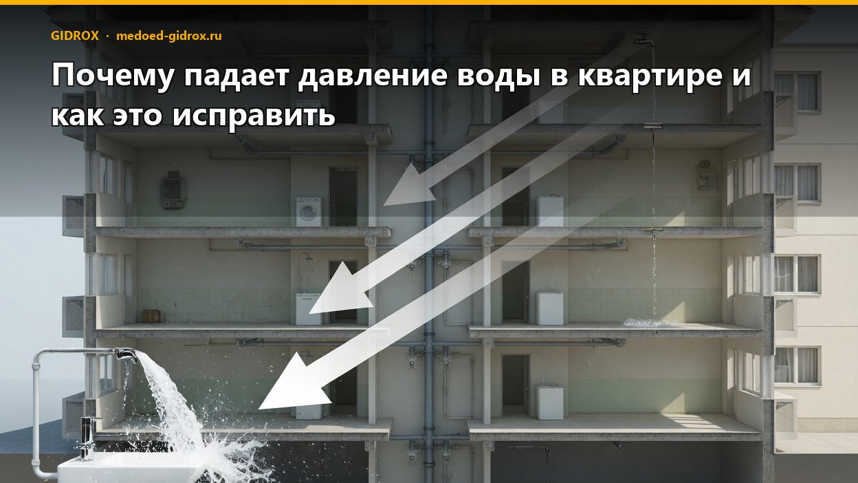 Почему падает давление воды в квартире и как это исправить