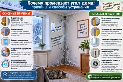 Почему промерзает угол дома: причины и способы устранения