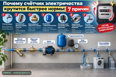 Почему счётчик электричества крутится быстрее нормы: 7 причин