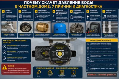 Почему скачет давление воды в частном доме: 7 причин и диагностика