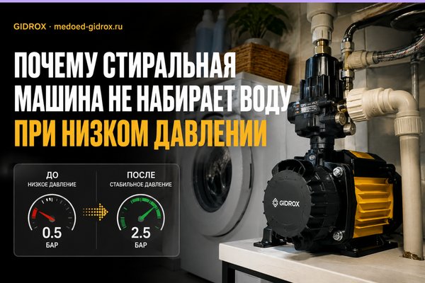 Почему стиральная машина не набирает воду при низком давлении