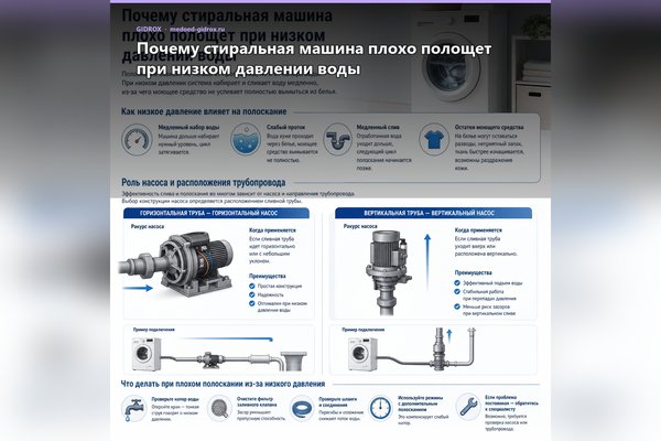 Почему стиральная машина плохо полощет при низком давлении воды