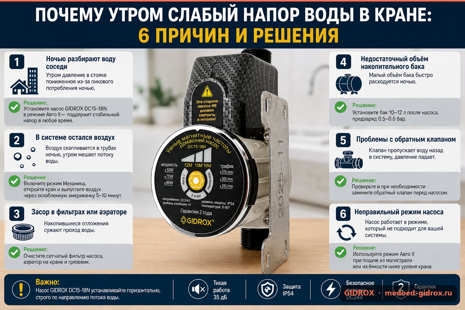 Почему утром слабый напор воды в кране: 6 причин и решения
