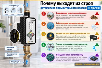 Почему выходит из строя автоматика повысительного насоса: 5 причин