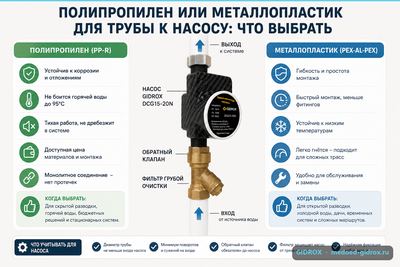 Полипропилен или металлопластик для трубы к насосу: что выбрать