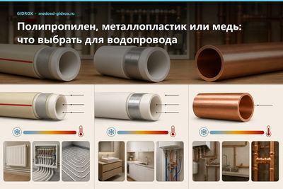 Полипропилен, металлопластик или медь: что выбрать для водопровода