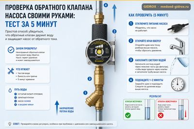 Проверка обратного клапана насоса своими руками: тест за 5 минут
