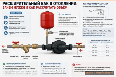 Расширительный бак в отоплении: зачем нужен и как рассчитать объём