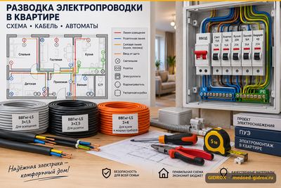 Разводка электропроводки в квартире: схема, кабель, автоматы
